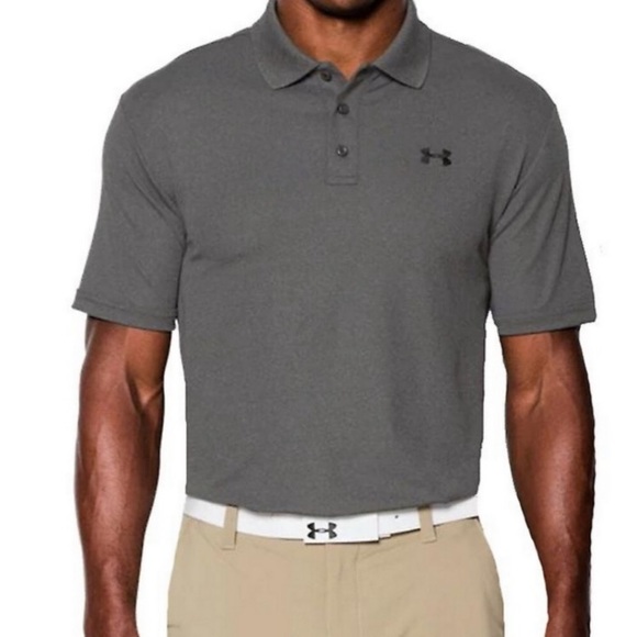 Under Armour Men’s Gray Loose Fit Heat Gear Polo, Large - Picture 8 of 8